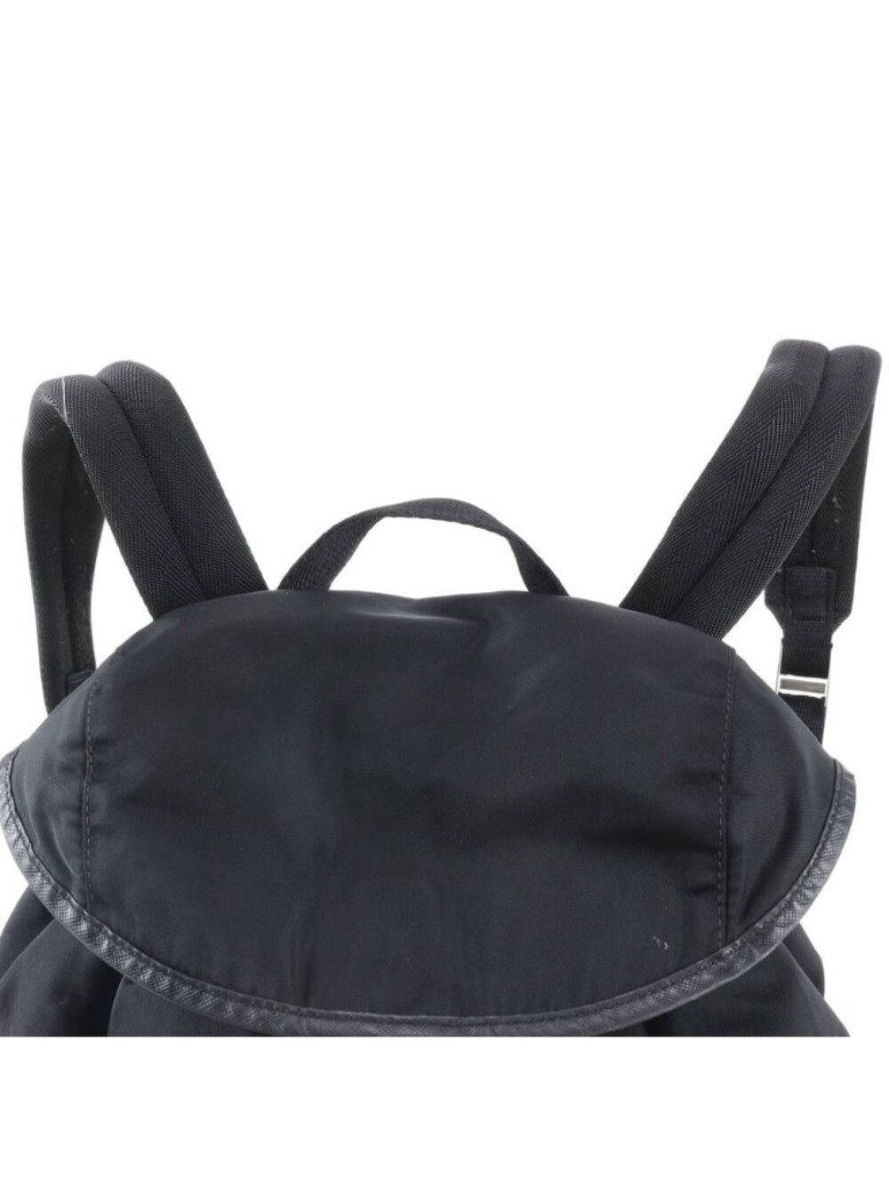 Prada Tessuto Nylon Triangle Logo Leather Backpack - Picture 2 of 13